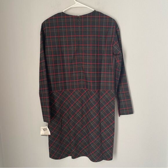 French Connections Women’s Long Sleeve Plaid High Neck Mini Dress size 2 - Picture 3 of 3